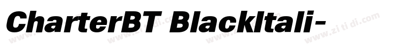 CharterBT BlackItali字体转换
